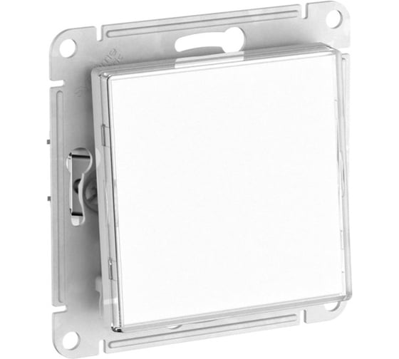 Изображение товара 1-клавишный выключатель Systeme Electric ATLASDESIGN ART сх.1, 10АХ, мех., быстрозажим. клем., БЕЛЫЙ ATN200111S