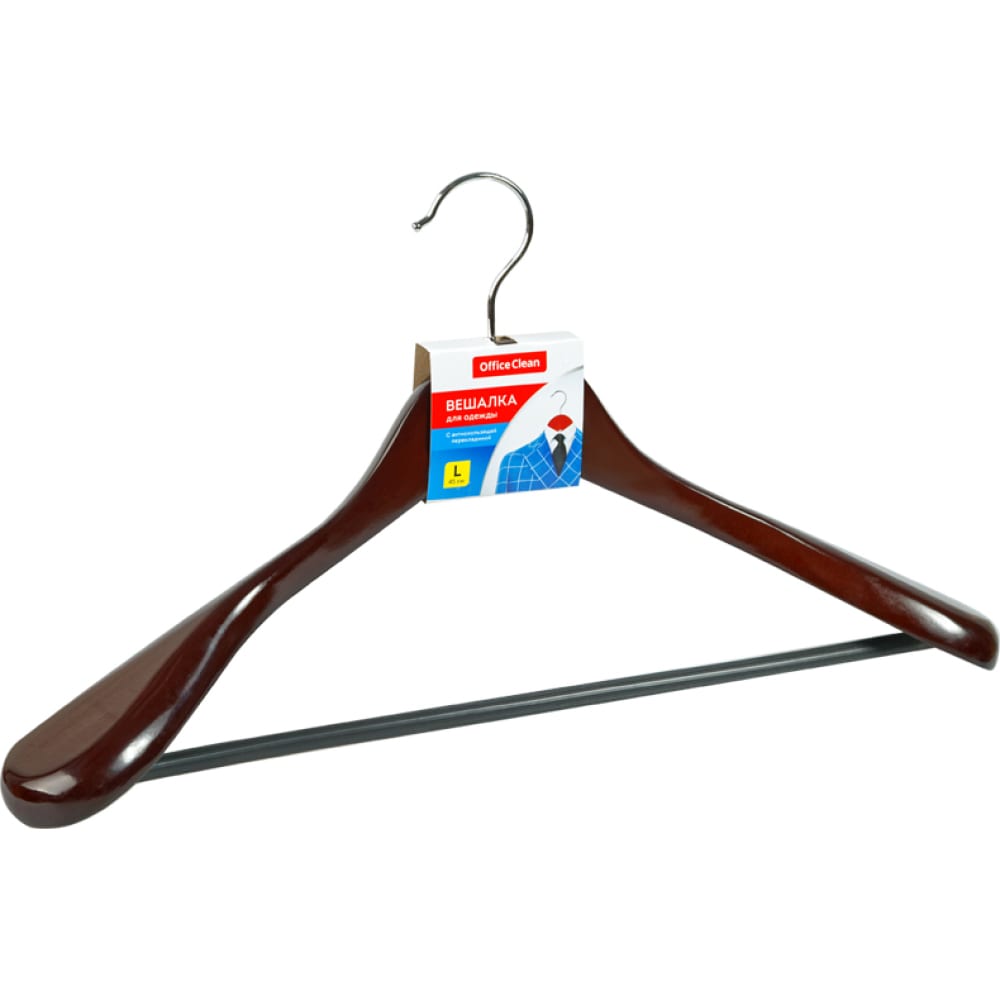 Деревянная анатомическая вешалка-плечики OfficeClean деревянная вешалка для полотенец