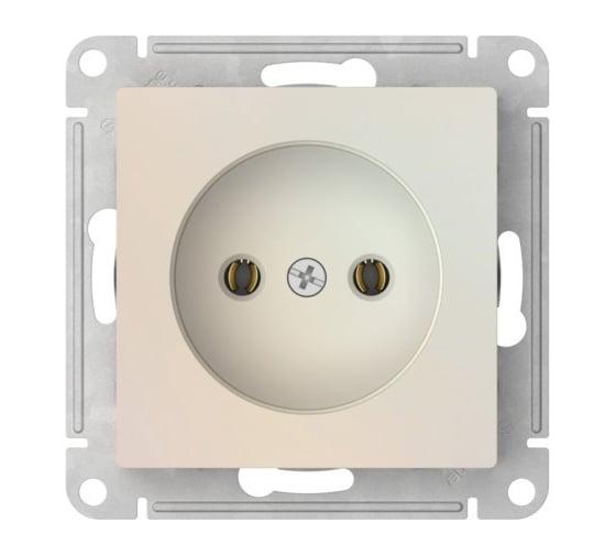 Изображение товара Розетка Systeme Electric ATLASDESIGN без заземления без шторок, 16А, мех., быстрозажимные клеммы, жемчуг ATN000441S