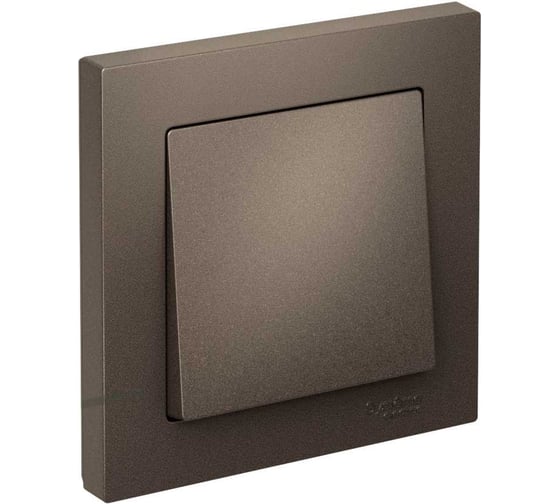 Изображение товара 1-клавишный выключатель Systeme Electric ATLASDESIGN, сх.1, 10АХ, в сборе, быстрозажимные клеммы, мокко ATN000612S