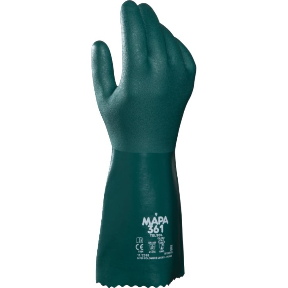Перчатки MAPA Professional, цвет зеленый, размер XL