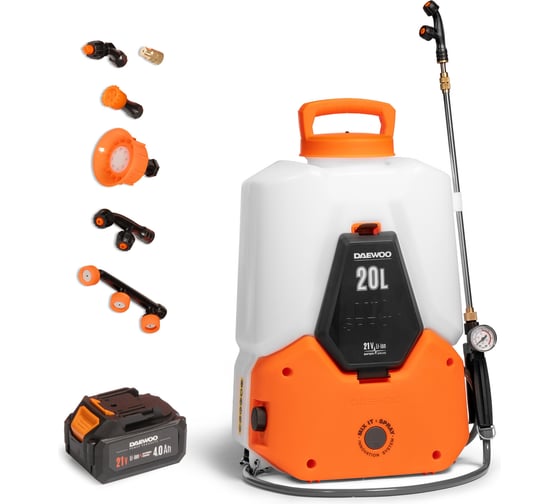 Изображение товара Аккумуляторный опрыскиватель DAEWOO с АКБ 21В и ЗУ DSA 2021LI SET