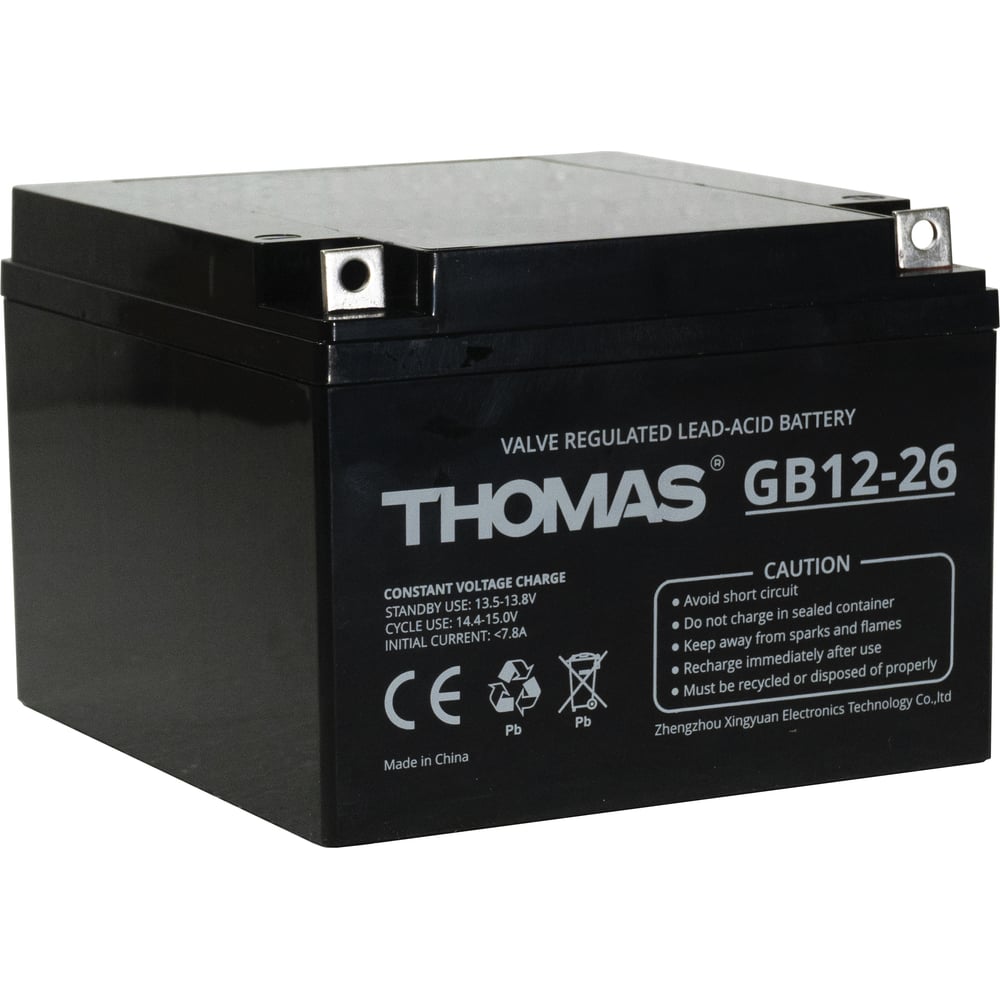 Изображение товара Аккумуляторная батарея THOMAS GB 12-26Ah AGM 12 В 26 А*ч