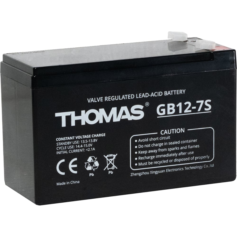 Изображение товара Аккумуляторная батарея THOMAS GB 12-7S, 7 Ач, AGM