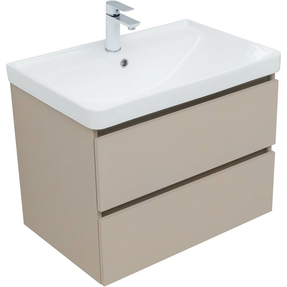 Изображение товара Тумба Aquanet Вега 2.0 70 бежевый подвесная с ящиками для ванной комнаты
