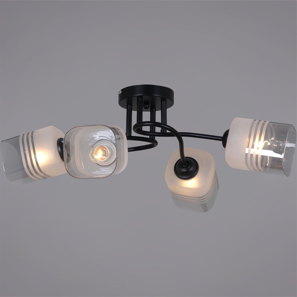 Изображение товара Потолочная люстра ReLuce 70176-0.3-04 BK стильная современная 4 лампы E27