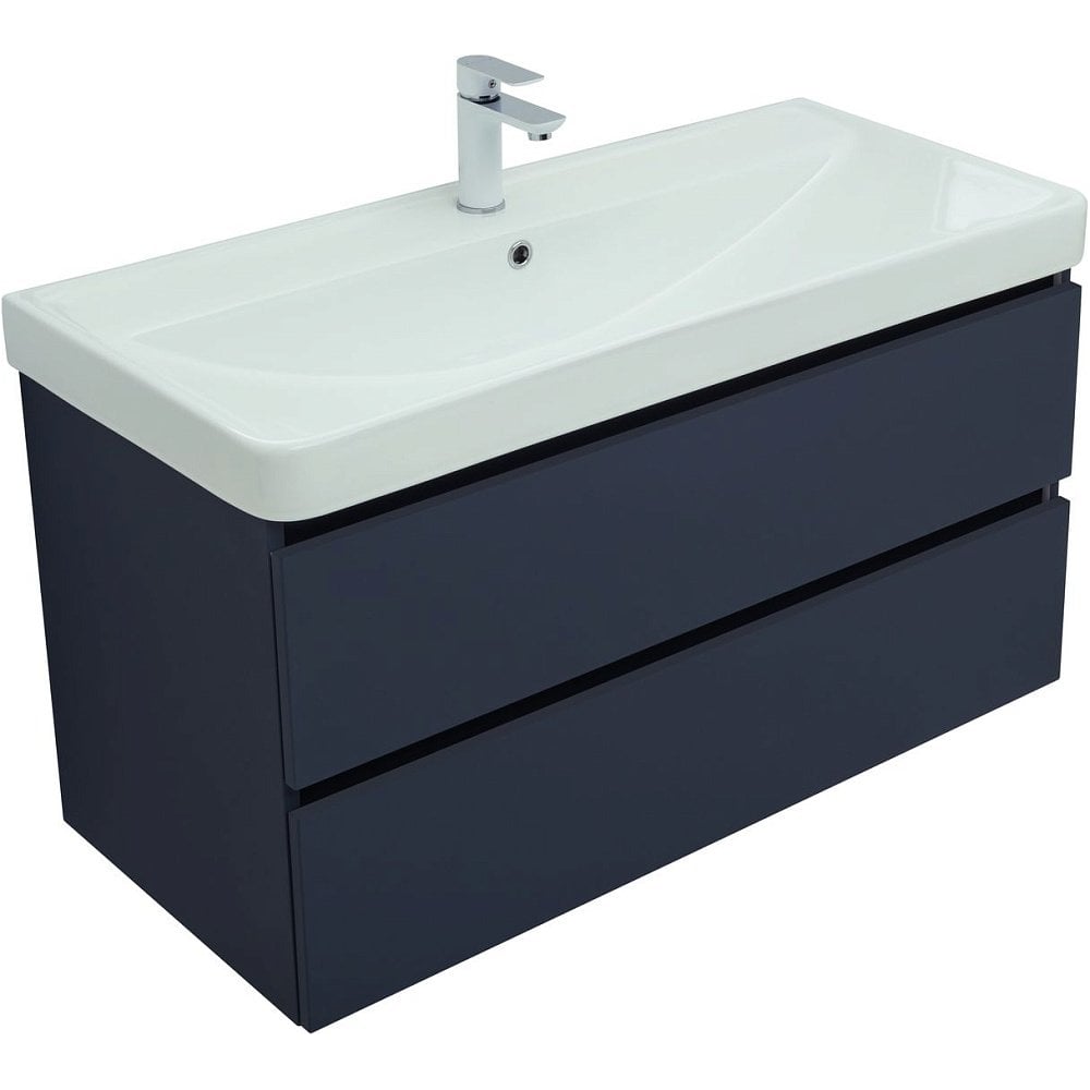 Изображение товара Тумба Aquanet Вега 2.0 100 с 2 ящиками цвет маренго