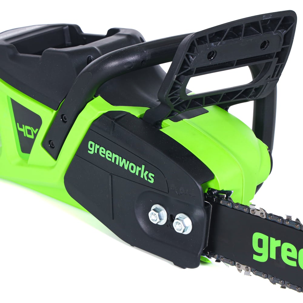 Изображение товара Цепная аккумуляторная пила GreenWorks GD40CS20X 40V, 40 см, 2000 Вт, бесщеточная, c 1хАКБ 4 Ач И ЗУ 2008807USB4 Изображение товара Цепная аккумуляторная пила GreenWorks GD40CS20X 40V, 40 см, 2000 Вт, бесщеточная, c 1хАКБ 4 Ач И ЗУ 2008807USB4