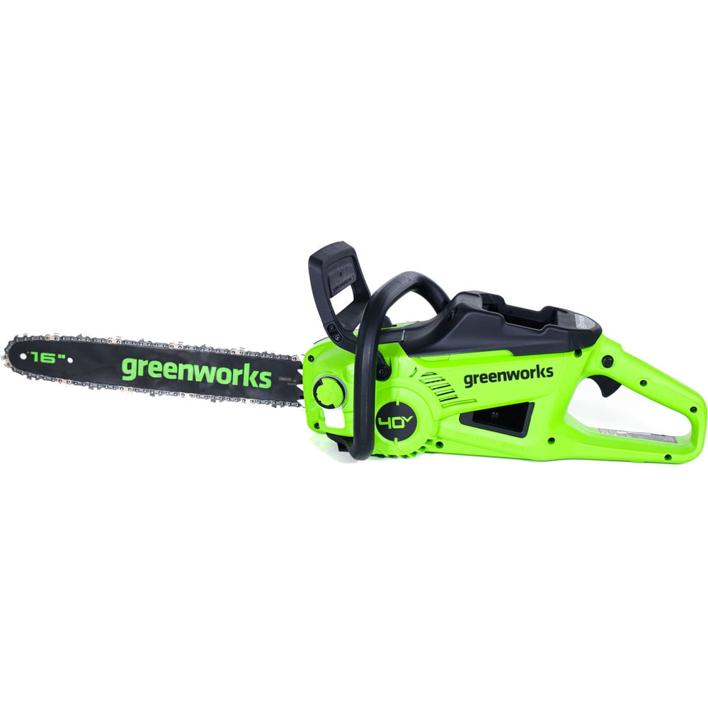 Изображение товара Цепная аккумуляторная пила GreenWorks GD40CS20X 40V, 40 см, 2000 Вт, бесщеточная, c 1хАКБ 4 Ач И ЗУ 2008807USB4 Изображение товара Цепная аккумуляторная пила GreenWorks GD40CS20X 40V, 40 см, 2000 Вт, бесщеточная, c 1хАКБ 4 Ач И ЗУ 2008807USB4