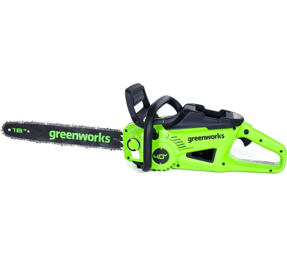 Изображение товара Цепная аккумуляторная пила GreenWorks GD40CS20X 40V, 40 см, 2000 Вт, бесщеточная, c 1хАКБ 4 Ач И ЗУ 2008807USB4