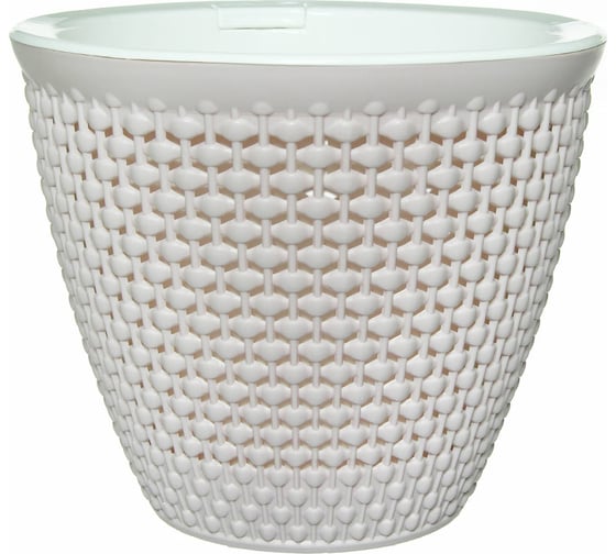 Изображение товара Кашпо bmc Ротанг КШ7953 белое/белое, 19х15.8 см, 3 л 058823