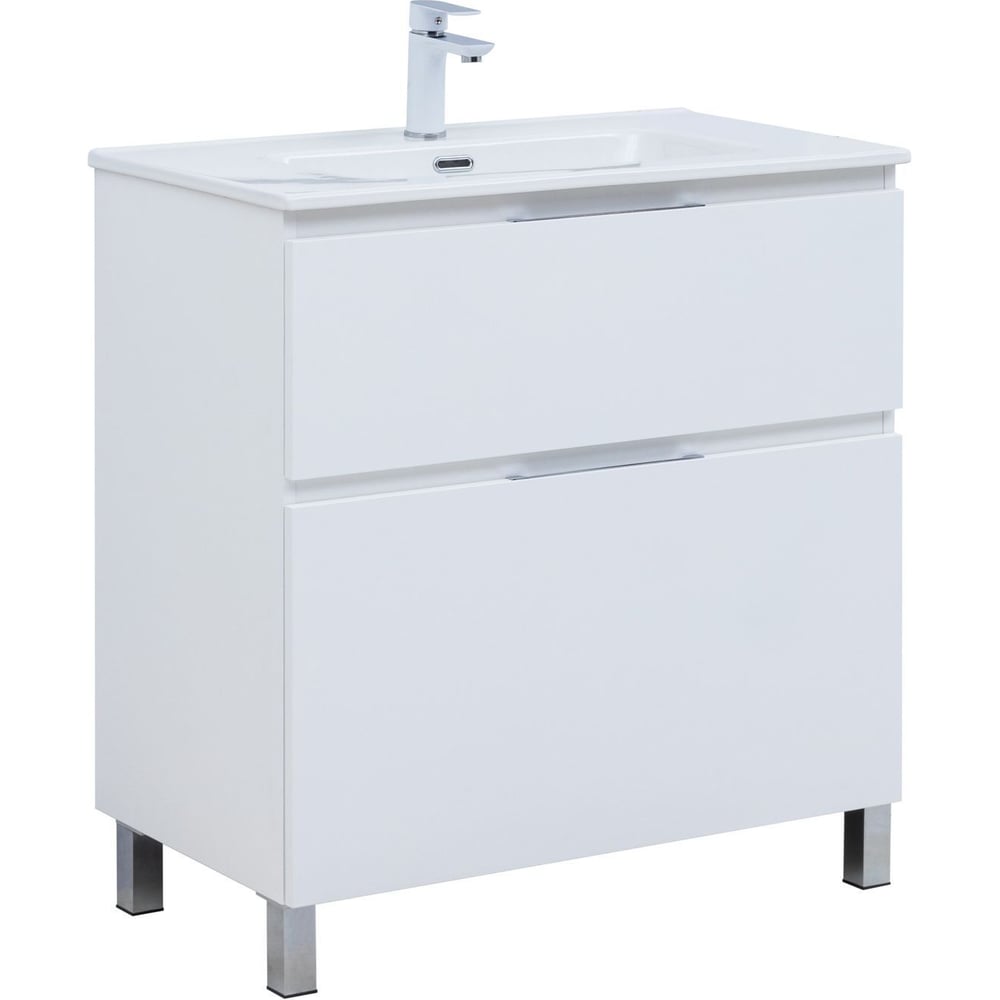 Изображение товара Тумба Aquanet Алвита new 80 напольная 2 ящика белая матовая