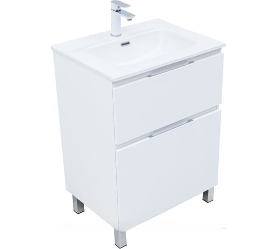 Изображение товара Тумба Aquanet Алвита new 70 напольная 2 ящика, цв. белый матовый (344133) 00344133