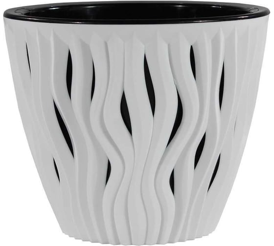 Изображение товара Кашпо bmc Вдохновение КШ7932 белое/черное, 21х18 см, 4.5 л 058802