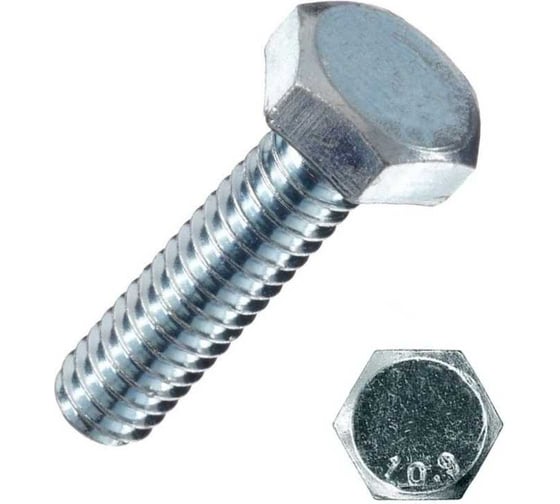 Изображение товара Болт 23 Болта высокопрочный ОЦ 20x40 мм, к.п.10.9 DIN933, 4 шт. бп2040пр-10.9