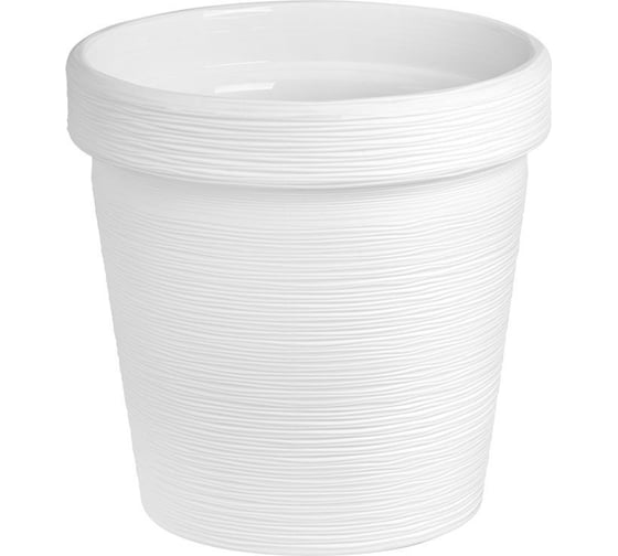 Изображение товара Кашпо bmc Терра КШ9071 белое, 13х12.8 см ,1.1 л 062703