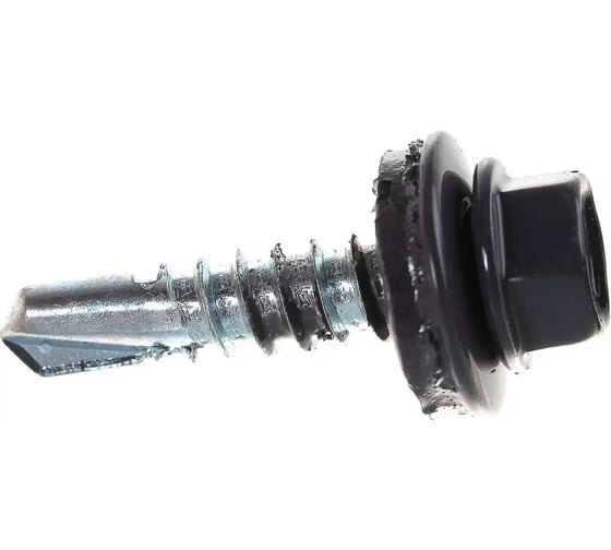 Изображение товара Саморез кровельный 23 Болта 5,5x25 графитовый серый RAL7024, 1000 шт. B0310550257JG07ф1000