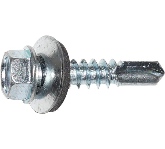 Изображение товара Саморез кровельный 23 Болта 5,5x32 мм, с шайбой (под сверло), цинк, 1000 шт. B03005,503237207ф1000