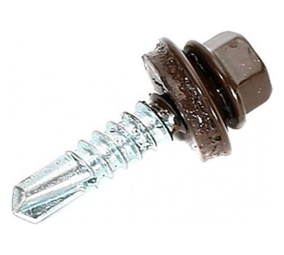 Изображение товара Саморез кровельный 23 Болта 5,5x25 шоколад-коричневый RAL8017, 500 шт. B0310550258FA07ф500