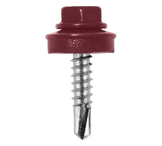 Изображение товара Саморез кровельный 23 Болта 5,5x25 винно-красный RAL3005, 500 шт. B03105502535B07ф500