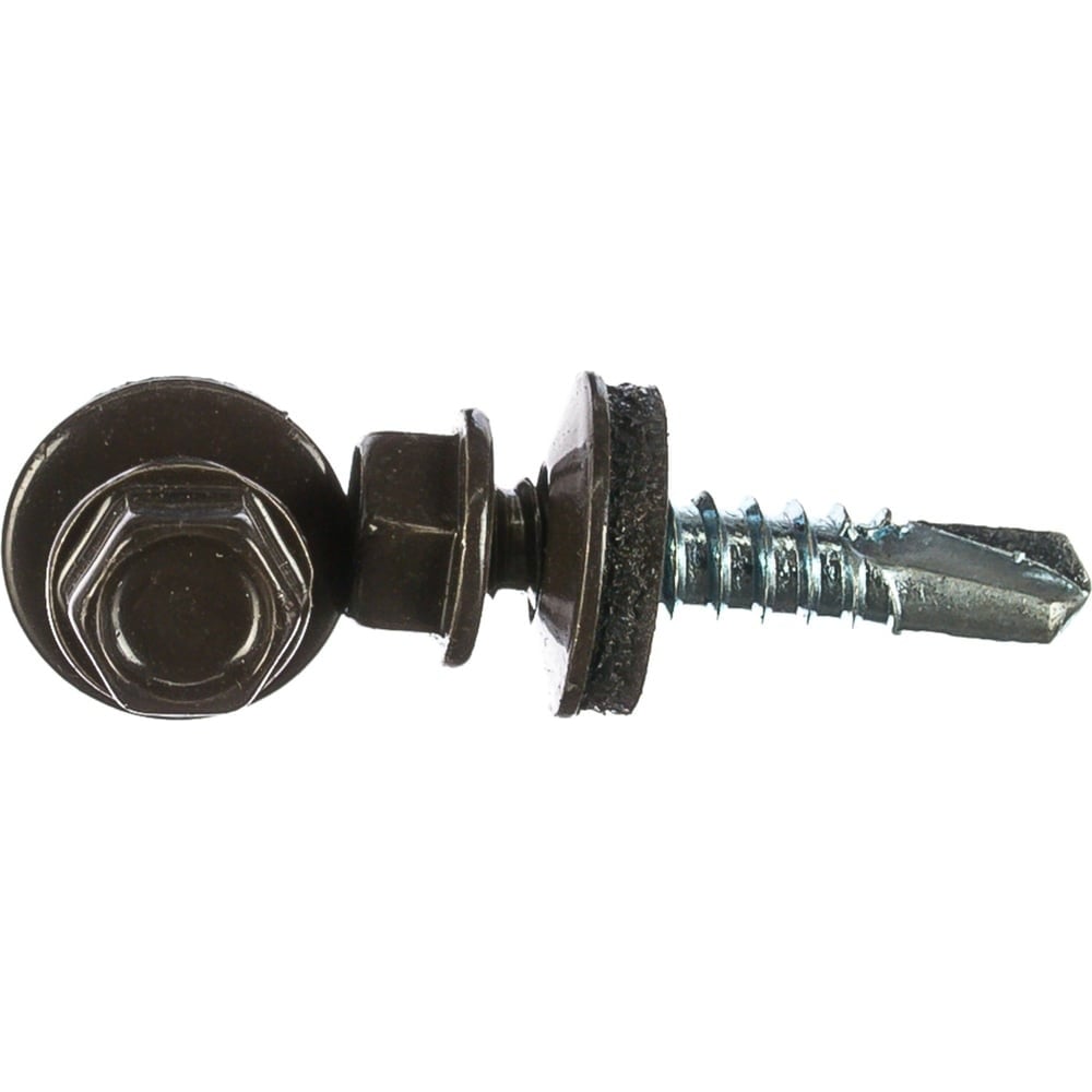 Изображение товара Саморез кровельный 5,5x25 мм RAL8019 серо-коричневый с шайбой