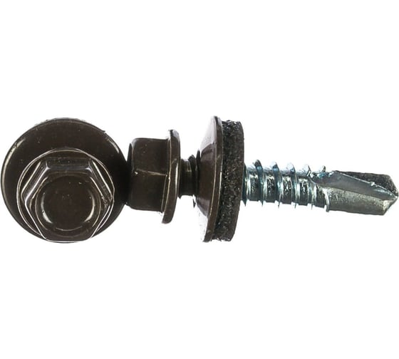 Изображение товара Саморез кровельный 23 Болта 5,5x25 серо-коричневый RAL8019, 500 шт. B0310550258GA07ф500