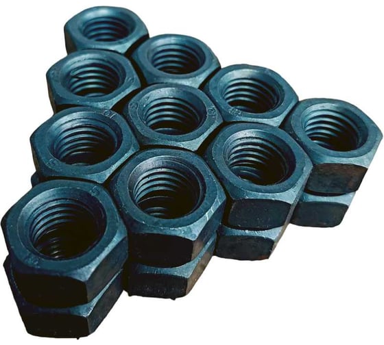 Изображение товара Гайка 23 Болта черная М8 высокопрочная к.п.10 DIN934, 10 шт. 2000000605548ф10
