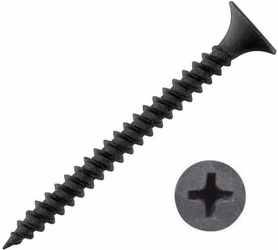 Изображение товара Саморез шуруп по металлу 23 Болта 3,5x32 мелкая резьба, чёрный, 15 кг. БП-00002248пром