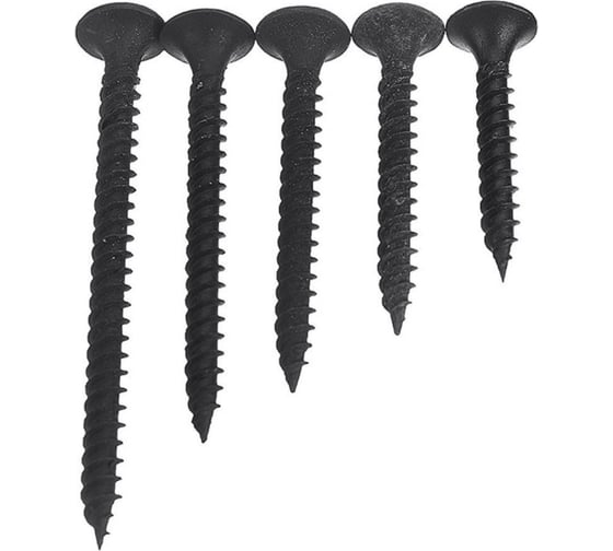 Изображение товара Саморезы черные по металлу 23 Болта М3,5 мелкая резьба, набор 3, 500 шт. ЧСнаборМ3.5мелк.рез.ф100