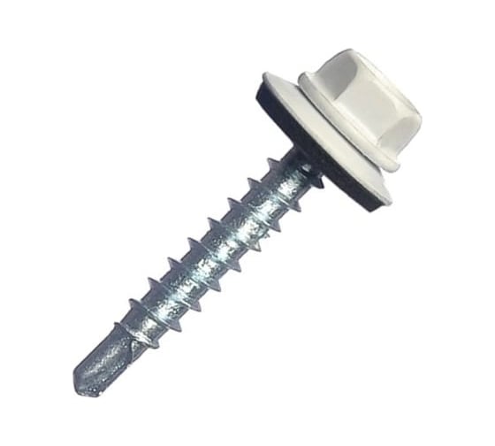 Изображение товара Саморез кровельный 23 Болта 4,8x29 сигнально-белый RAL9003 250 шт B03104802993N35ф250