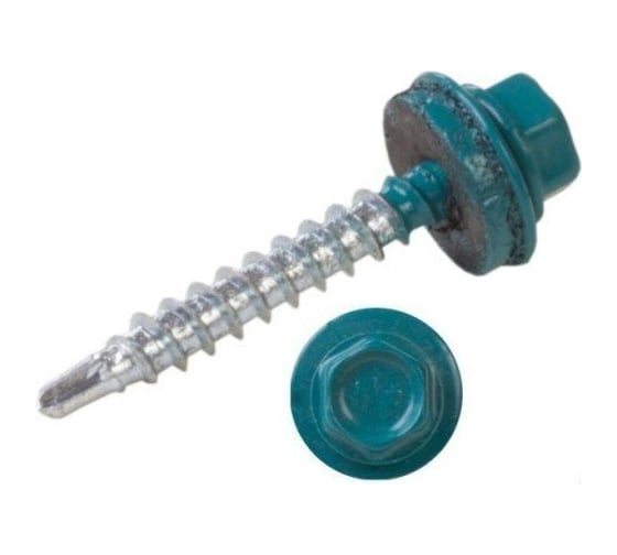 Изображение товара Саморез кровельный 23 Болта 4,8x29 морская волна RAL5021 500 шт B0310480295K135ф500