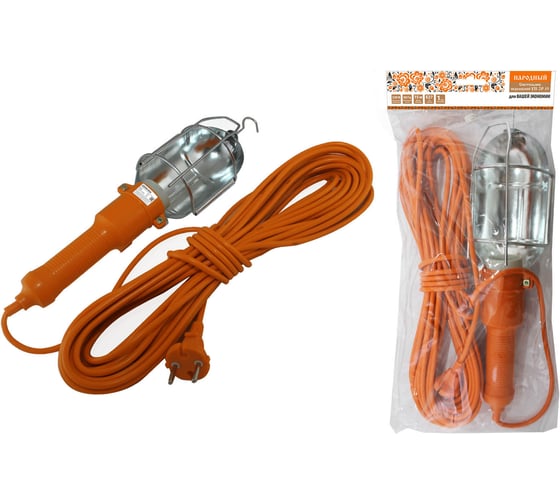 Изображение товара Переносной светильник TDM ELECTRIC УП-2Р-15, 60 Вт, Е27, 15 метров, Народный SQ0306-0038