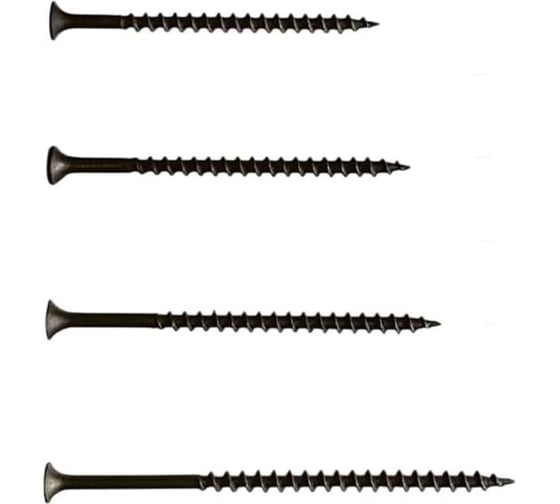 Изображение товара Саморезы черные по дереву 23 Болта М4,2 крупная резьба, набор 2, 200 шт. ЧСнаборМ4.2круп.рез.ф50