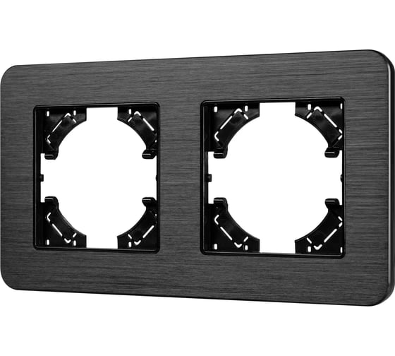 Изображение товара Рамка Arlight FRM-AKIRY-AL-2-BK алюминиевая, 1шт 0 049725