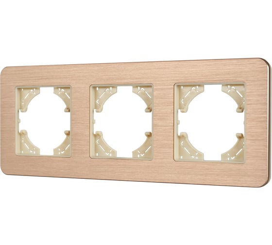 Изображение товара Рамка Arlight FRM-AKIRY-AL-3-GD алюминиевая, 1шт 0 049730