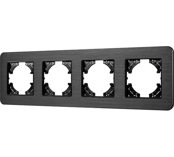 Изображение товара Рамка Arlight FRM-AKIRY-AL-4-BK алюминиевая, 1шт 0 049732