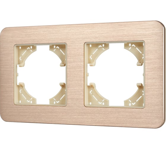 Изображение товара Рамка Arlight FRM-AKIRY-AL-2-GD алюминиевая, 1шт 0 049726