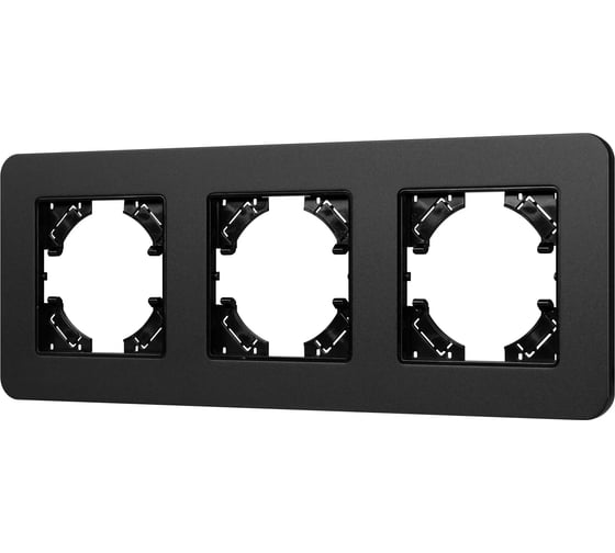 Изображение товара Рамка Arlight FRM-AKIRY-SFAL-3-BK алюминиевая, 1шт 0 049741