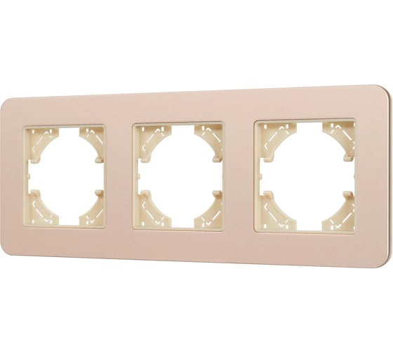 Изображение товара Рамка Arlight FRM-AKIRY-SFAL-3-GD алюминиевая, 1шт 0 049742