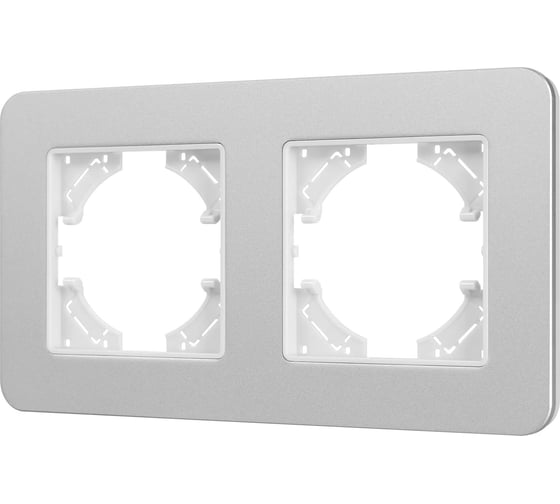 Изображение товара Рамка Arlight FRM-AKIRY-SFAL-2-SR алюминиевая, 1шт 0 049737