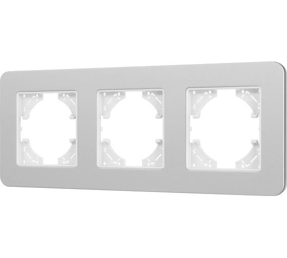 Изображение товара Рамка Arlight FRM-AKIRY-SFAL-3-SR алюминиевая, 1шт 0 049740