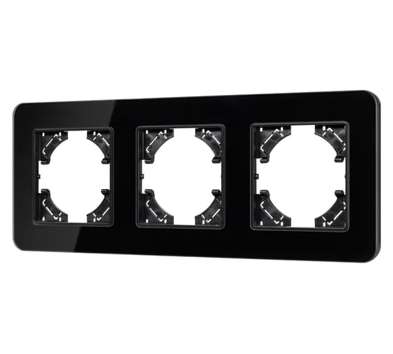 Изображение товара Рамка стеклянная Arlight FRM-OMALI-GS-3-BK 1шт 0 049697