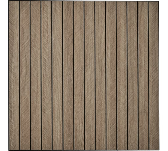 Изображение товара Мягкие реечные панели LAKO DECOR в комплекте 5 шт, 600-600 мм, светло-коричневый LKD-RE-6060-YGW005-KO