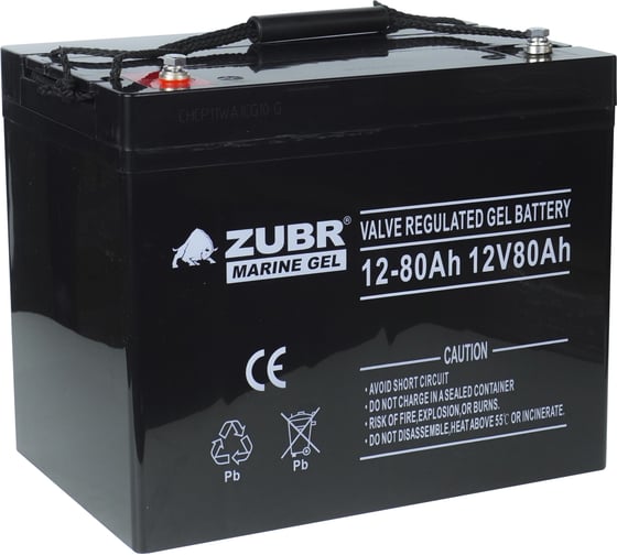 Изображение товара Аккумуляторная батарея ZUBR MARINE GEL NPG 12-80Ah NPG12-80