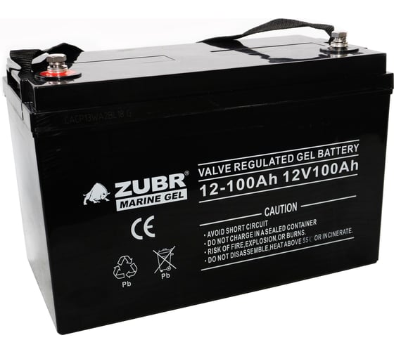 Изображение товара Аккумуляторная батарея ZUBR MARINE GEL Ah, Китай NPG12-100