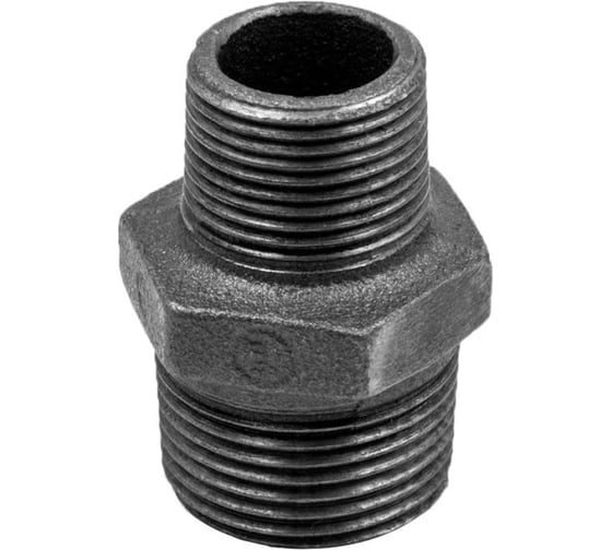 Изображение товара Ниппель AV Engineering ред. 2x1 1/2 нар.-нар. чугун черный AVEC501002112
