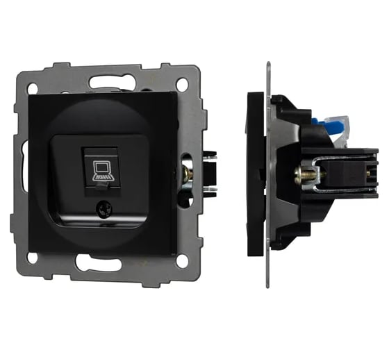 Изображение товара Механизм компьютерной розетки Arlight SCT-MPC1-PL-BK-V 1шт 0 049847