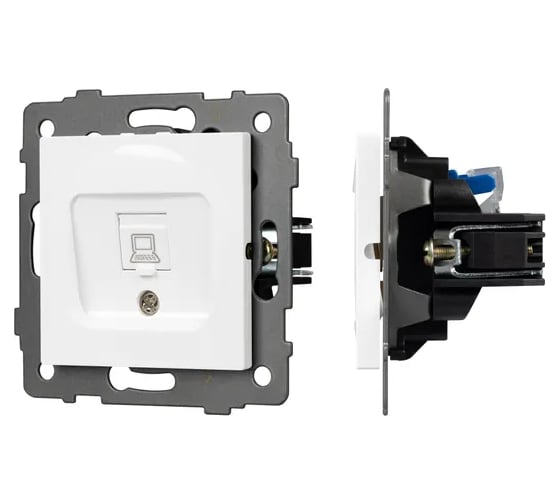 Изображение товара Механизм компьютерной розетки Arlight SCT-MPC1-PL-WH-V 1шт 0 049842