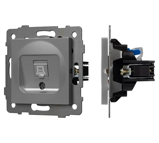 Изображение товара Механизм компьютерной розетки Arlight SCT-MPC1-PL-GR-V 1шт 0 049848