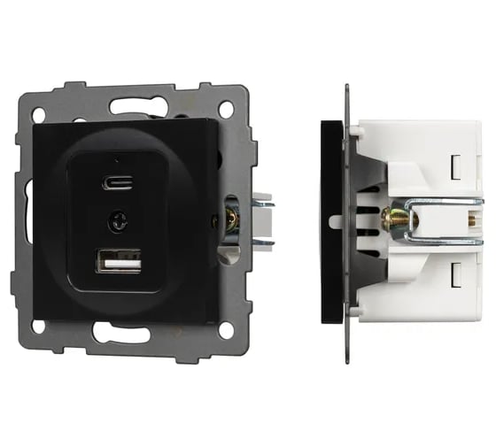 Изображение товара Механизм USB розетки Arlight SCT-MUAC-PL-BK-V 1шт 0 049838